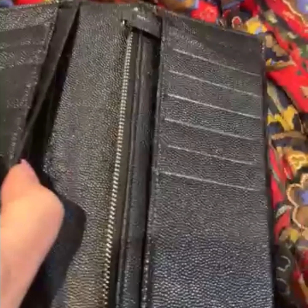 Saint Laurent Black Leather Wallet- Vintage EUC